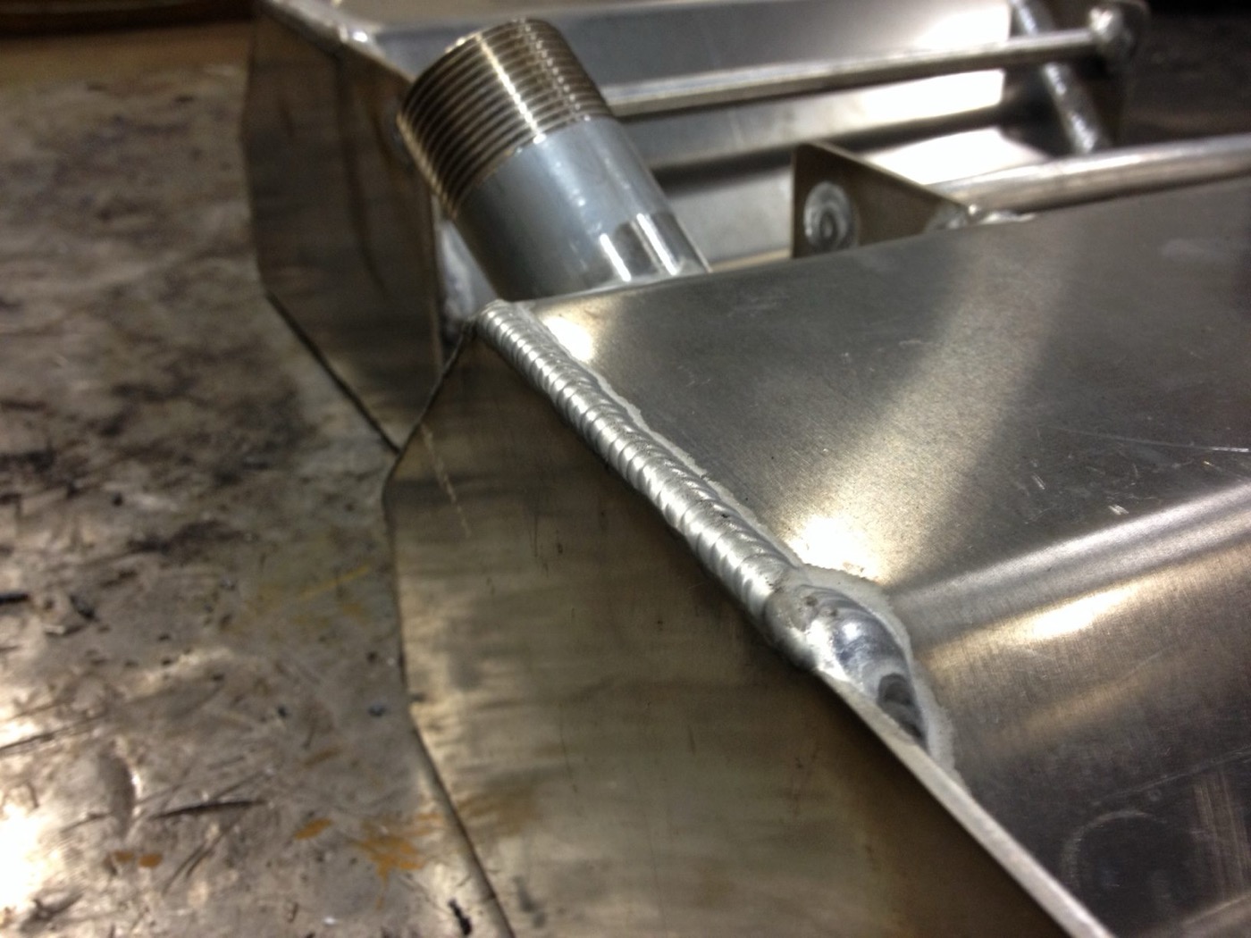 Finished aluminum weldment ready to go out
